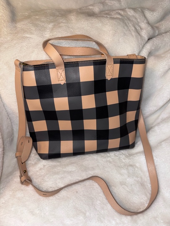 Madewell Handbags - Madewell Black and Tan Transport Checkered Leather Crossbody Bag - NWOT